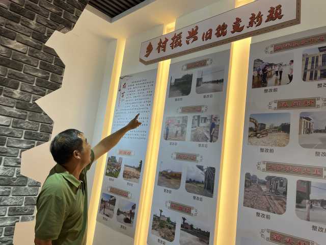 平原村書記吳振述向記者講述村子蝶變的經(jīng)過(guò)。伍思懿 攝 