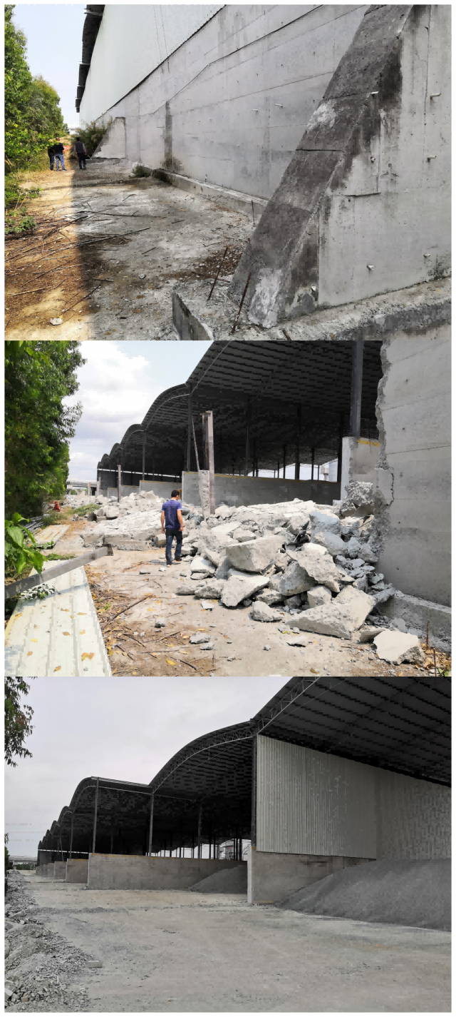 鎮(zhèn)海水涉河違章建筑整改前、整改中及整改后的照片